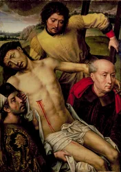 Descent from the Cross, Left Hand Panel from the Deposition Diptych, c.1492-94